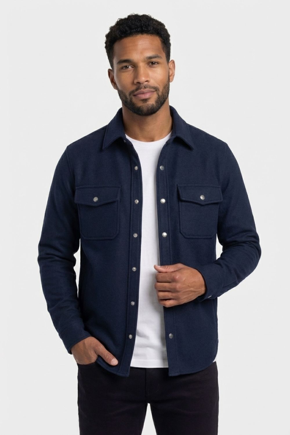The Signature Navy Overshirt
